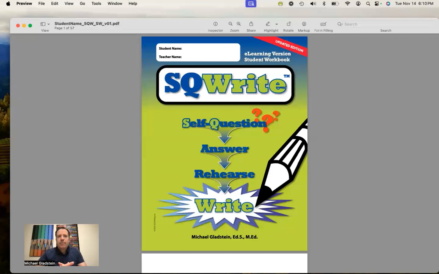 SQ Write Lesson 1 Self-Questioning