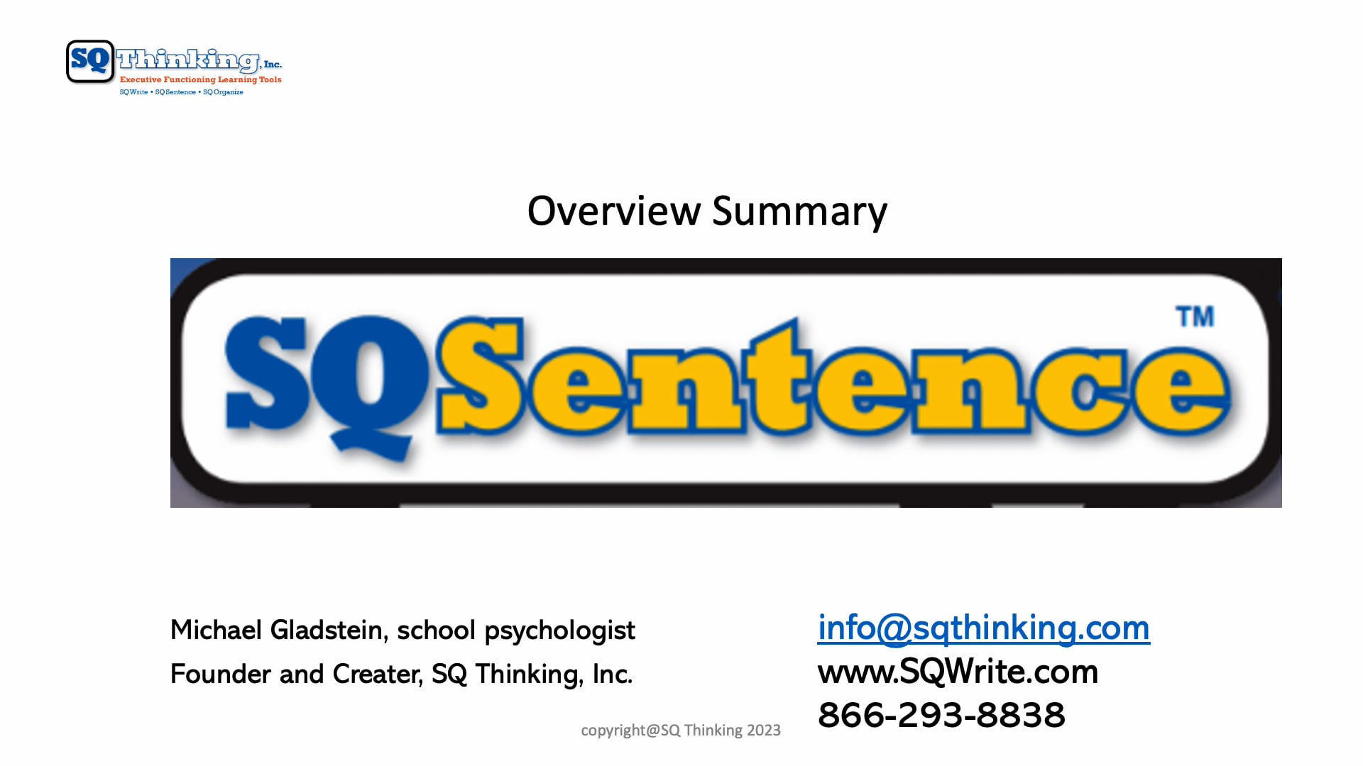 SQ Sentence Overview